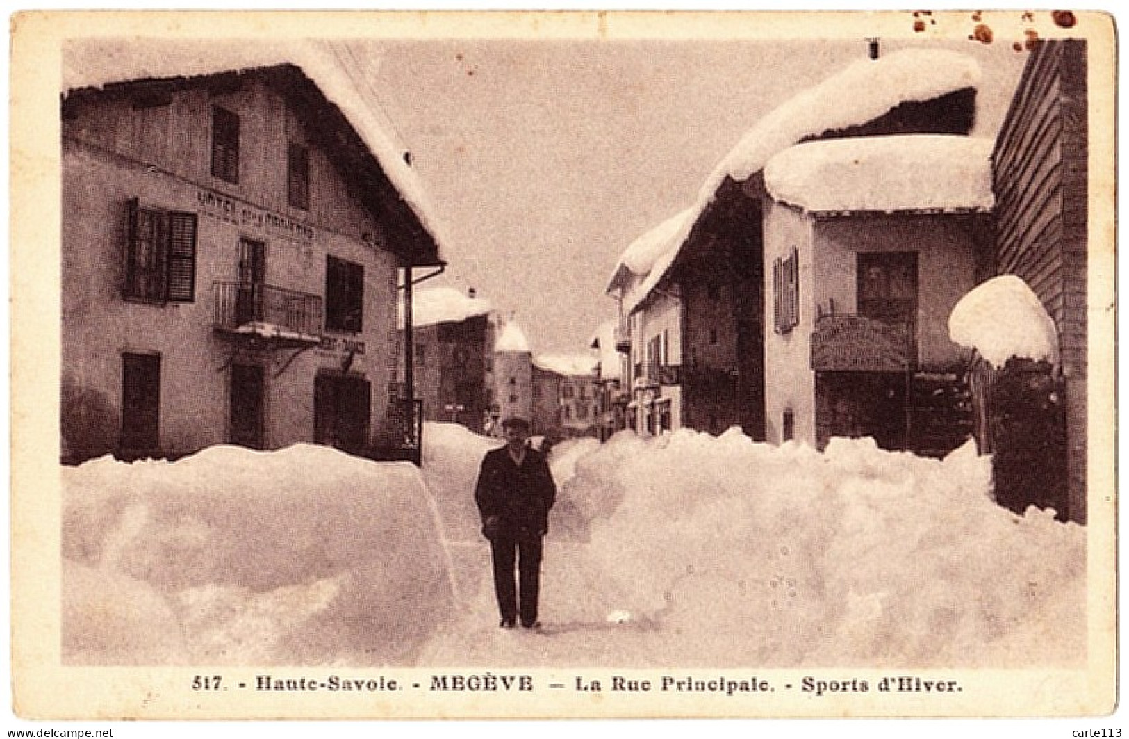 74 - B31770CPA - MEGEVE - Rue Principale - Hotel Croix D'or - Bon état - HAUTE-SAVOIE - Megève