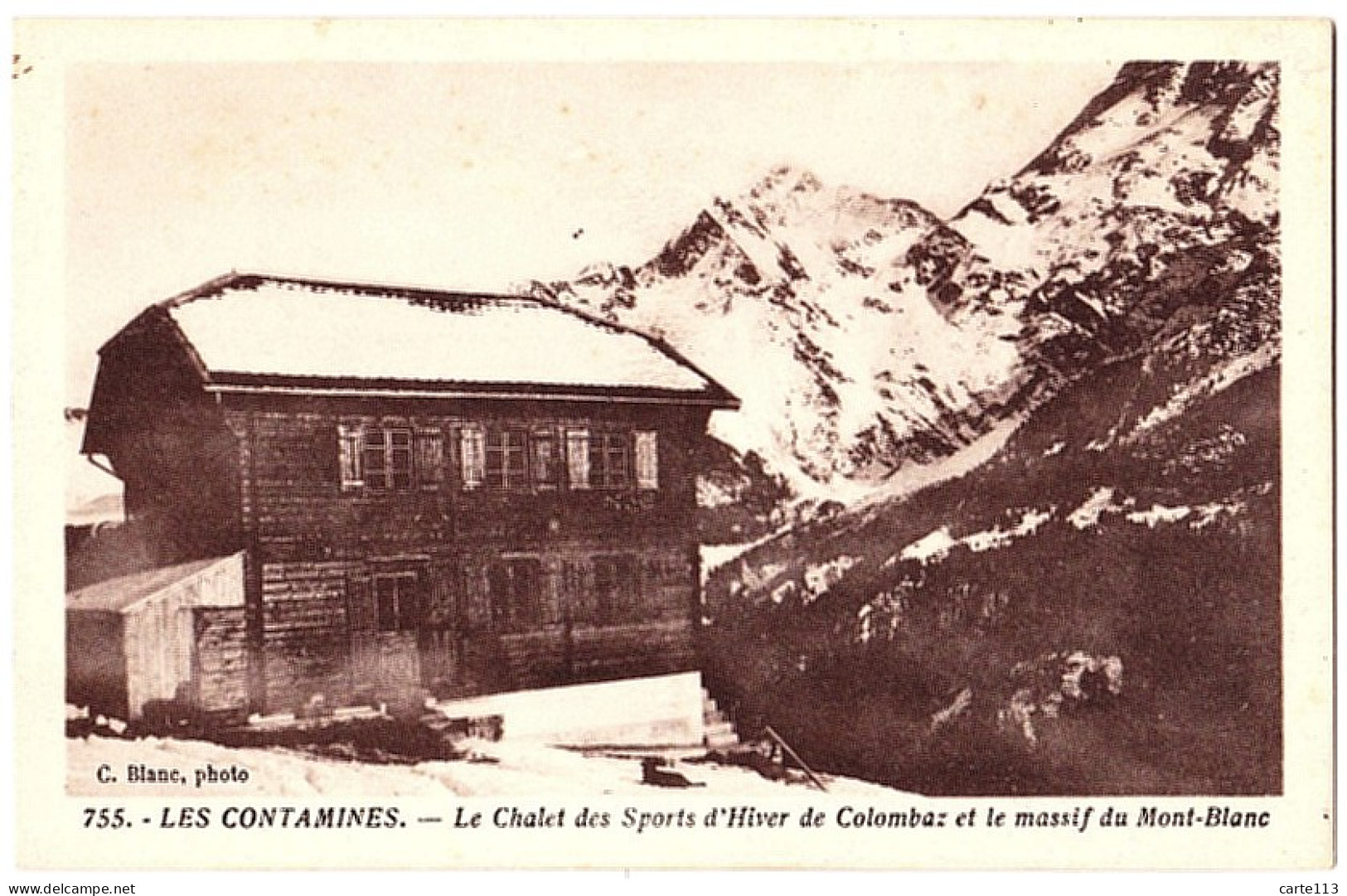 74 - B31764CPA - LES CONTAMINES - Chalet Sports D' Hiver  COLOMBAZ Et Massif Du Mont Blanc - Parfait état - HAUTE-SAVOIE - Les Contamines-Montjoie