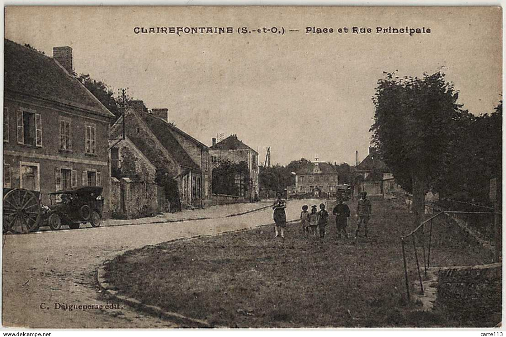 78 - B30908CPA - CLAIREFONTAINE - Place Et Rue Principale - Parfait état - YVELINES - Sonstige & Ohne Zuordnung