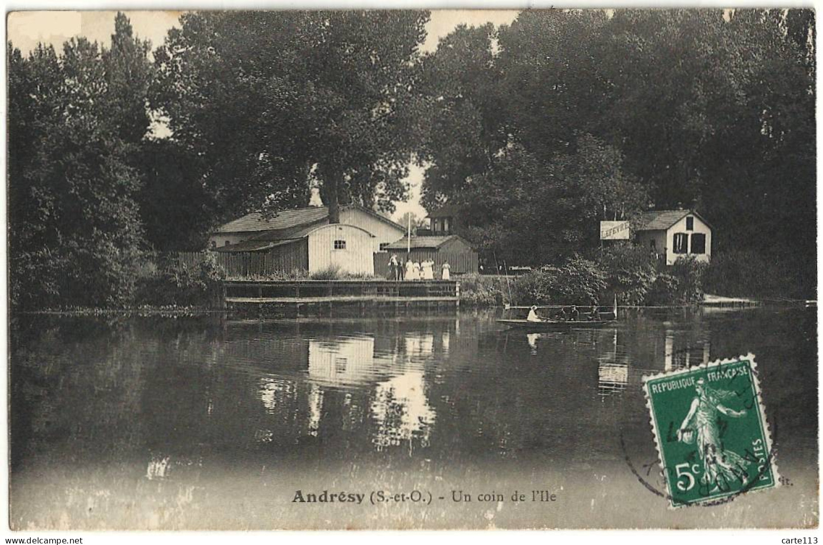 78 - B30888CPA - ANDRESY - Un Coin De L' Ile, Etablissement LEFEVRE - Très Bon état - YVELINES - Andresy