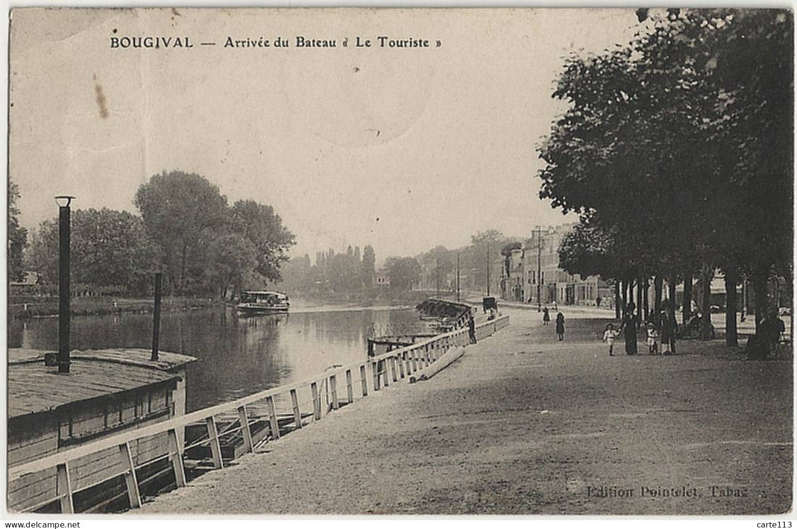 78 - B30874CPA - BOUGIVAL - Arrivee Du Bateau Le Touriste - Bon état - YVELINES - Bougival