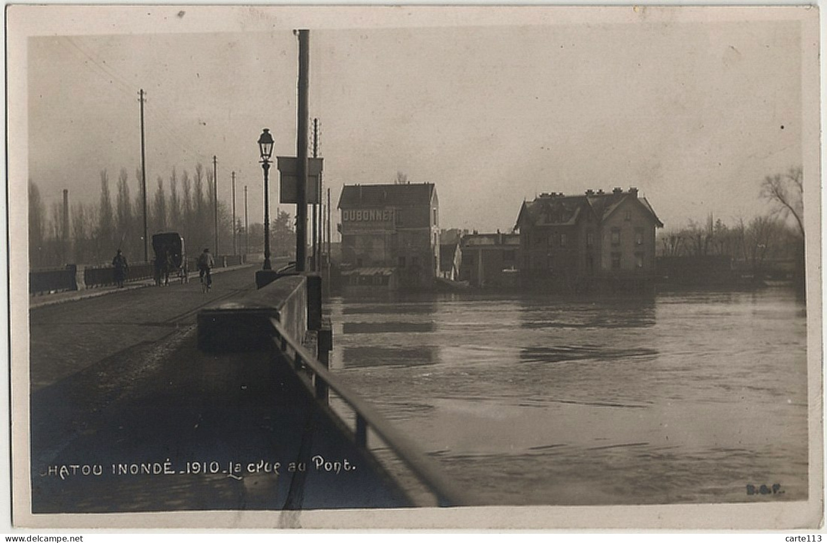 78 - B30886CPA - CHATOU - Inonde - 1910 La Crue Au Pont - Parfait état - YVELINES - Chatou