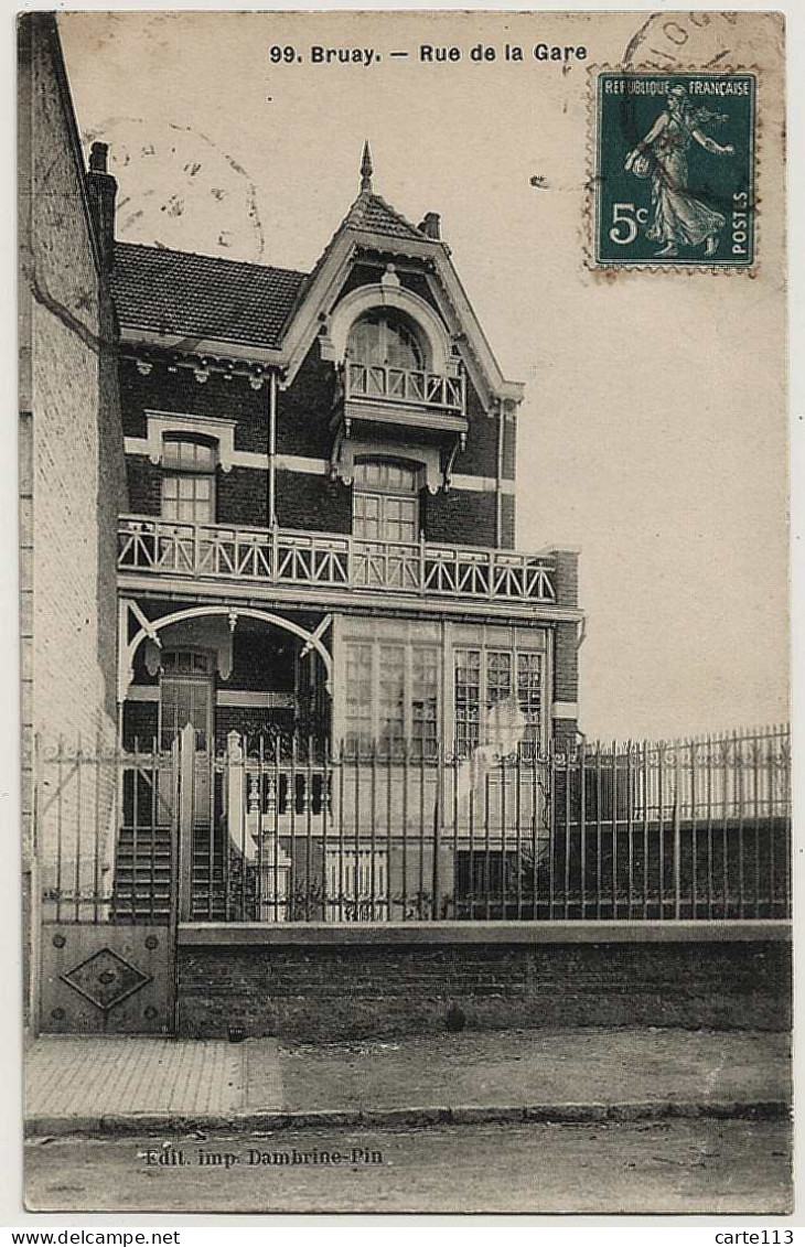 62 - B30592CPA - BRUAY - Rue De La Gare - Villa - Bon état - PAS-DE-CALAIS - Sonstige & Ohne Zuordnung