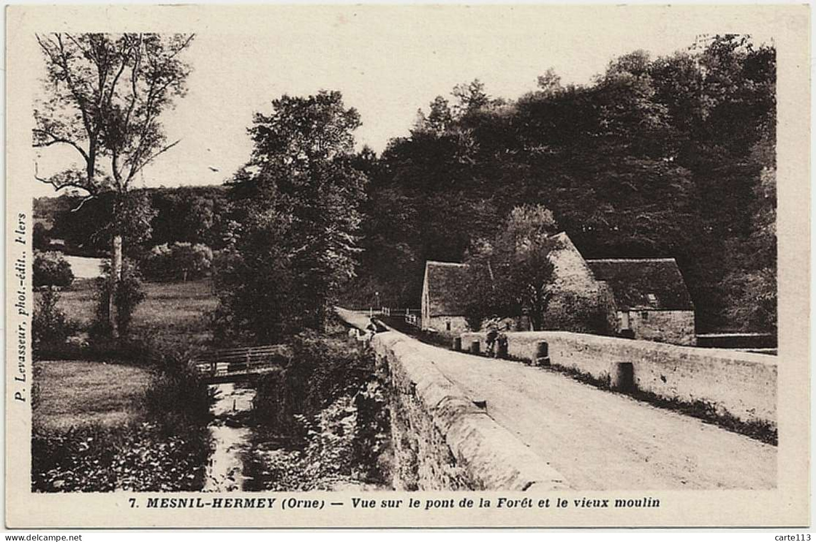 61 - B30519CPA - MESNIL HERMEY - Le Vieux Moulin Et Vue Sur Le Pont De La Foret - Parfait état - ORNE - Autres & Non Classés
