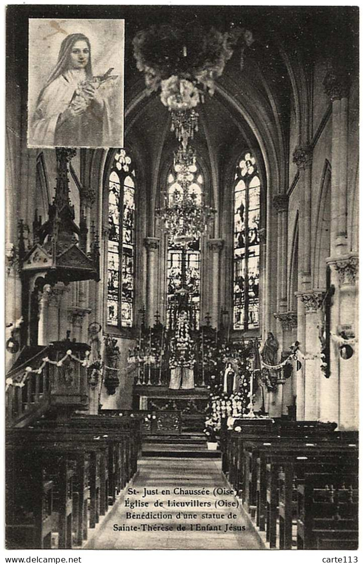 60 - B30215CPA - LIEUVILLERS - SAINT JUST EN CHAUSSEE - Eglise - Benediction D' Une Statue - Parfait état - OISE - Autres & Non Classés