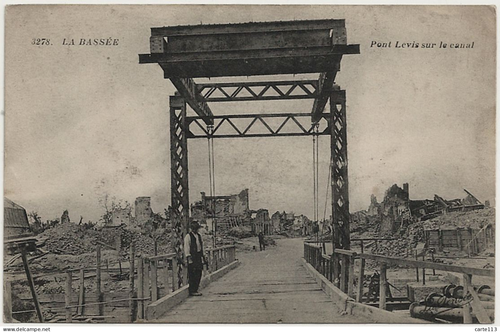 59 - B30154CPA - LA BASSEE - Pont Levis Sur Le Canal Reconstruit Par Les Anglais - Très Bon état - NORD - Sonstige & Ohne Zuordnung