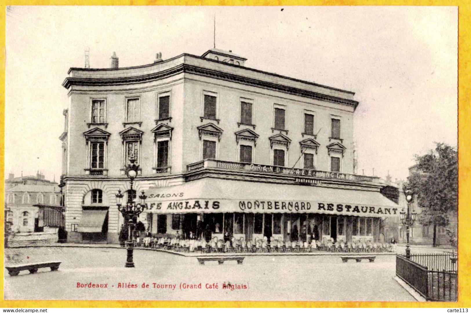 33 - B28699CPA - BORDEAUX - HR - Grand Café Anglais,  Allée De Tourny - Montbernard - Très Bon état - GIRONDE - Bordeaux