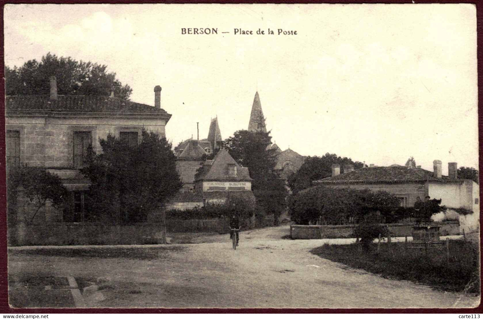 33 - B28192CPA - BERSON - Place De La Poste - Bijouterie - Bon état - GIRONDE - Andere & Zonder Classificatie