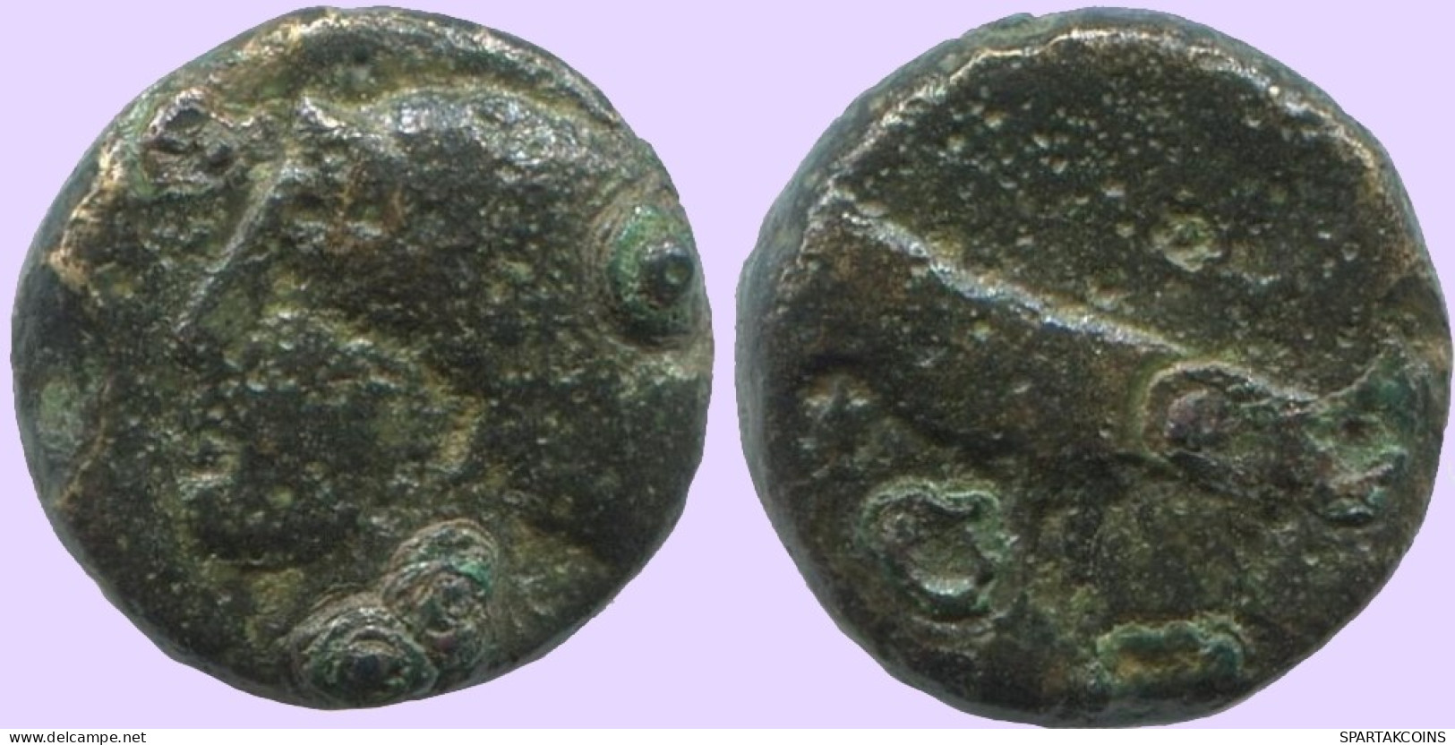 BULL Antiguo Auténtico Original GRIEGO Moneda 1.1g/9mm #ANT1726.10.E.A - Griechische Münzen