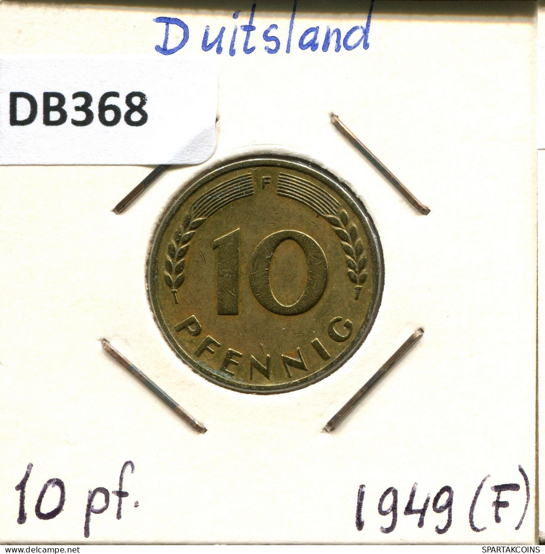 10 PFENNIG 1949 F BRD DEUTSCHLAND Münze GERMANY #DB368.D.A - 10 Pfennig