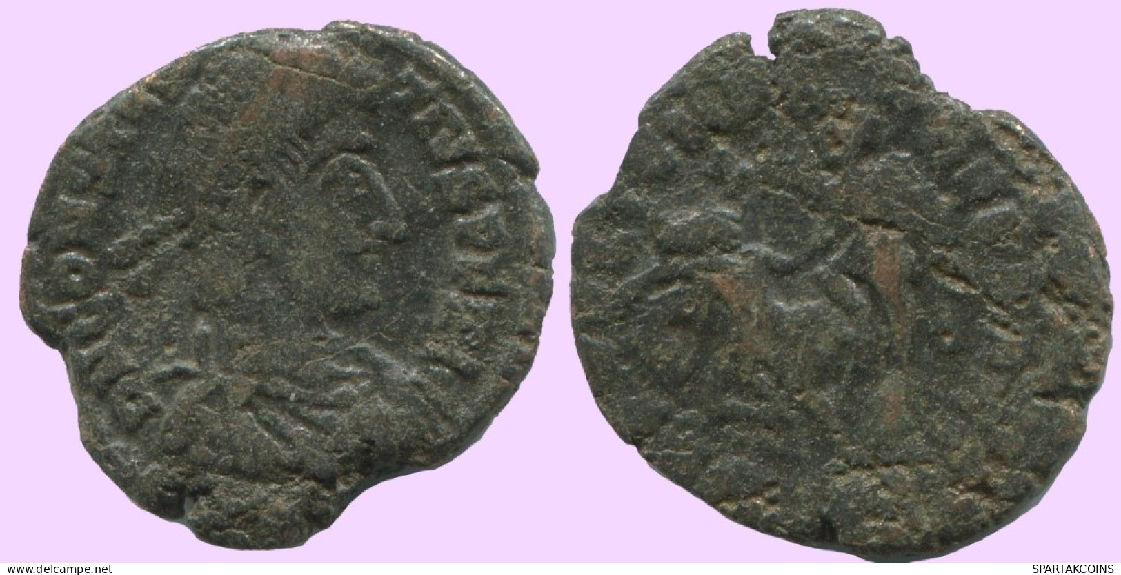 LATE ROMAN IMPERIO Follis Antiguo Auténtico Roman Moneda 2.2g/17mm #ANT2020.7.E.A - The End Of Empire (363 AD Tot 476 AD)