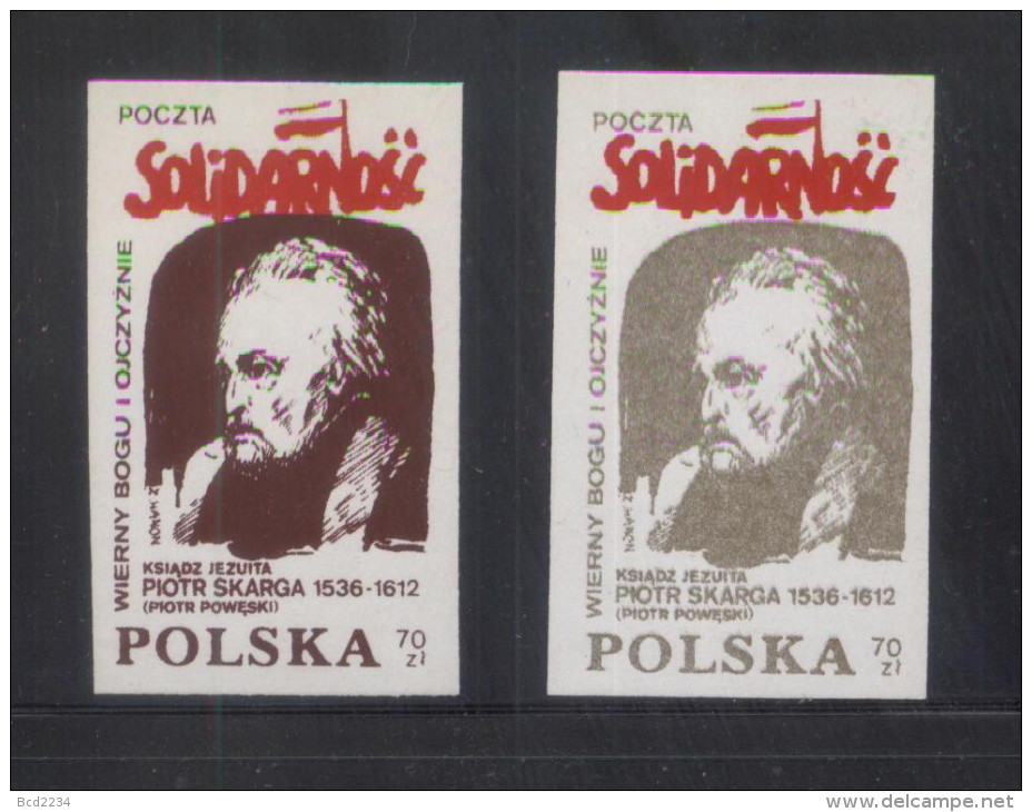 POLAND SOLIDARNOSC SOLIDARITY FAITHFUL TO GOD & COUNTRY FTHR PIOTR SKARGA JESUIT PRIEST CHRISTIANITY RELIGION LITHUANIA - Solidarnosc-Vignetten