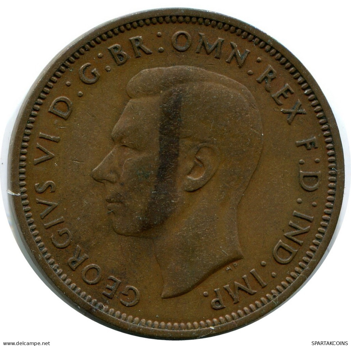 HALF PENNY 1941 UK GBAN BRETAÑA GREAT BRITAIN Moneda #AZ728.E.A - C. 1/2 Penny