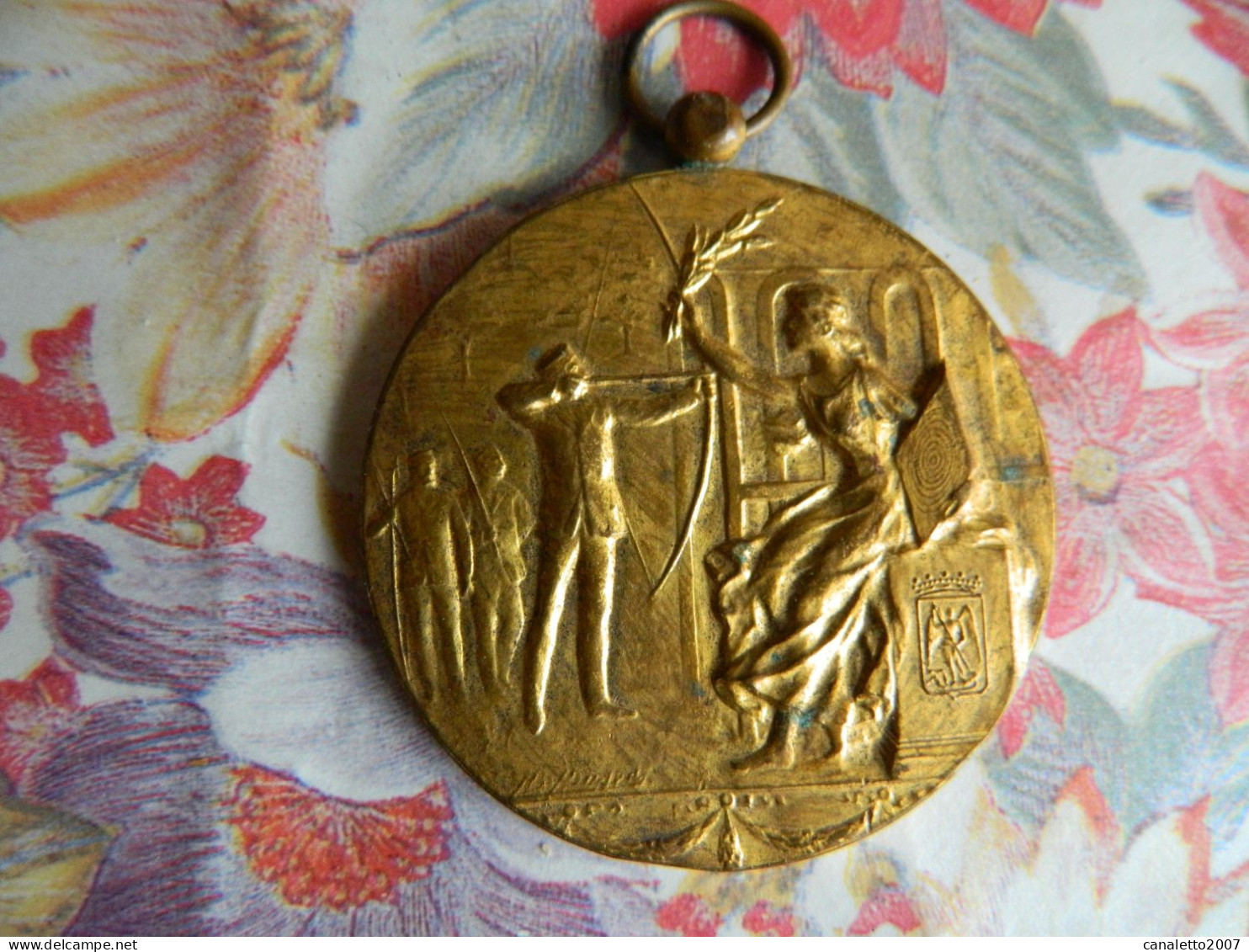 EUGIES +TIR A L'ARC +MEDAILLE: MEDAILLE  DES ARCHERS D'EUGIES  AVEC ALLEGORIE  -UNION 1938 - Andere & Zonder Classificatie