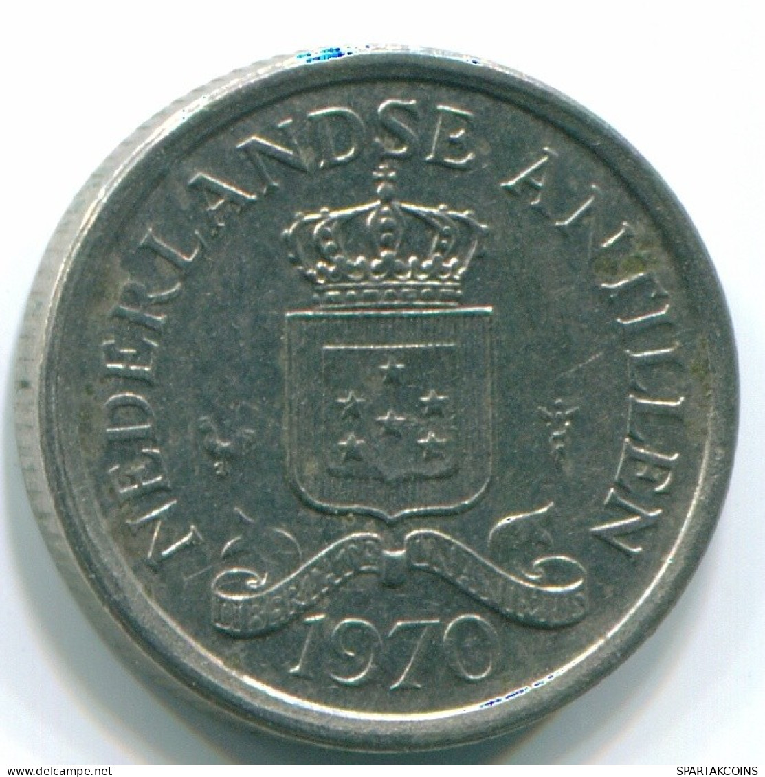 10 CENTS 1970 ANTILLES NÉERLANDAISES Nickel Colonial Pièce #S13348.F.A - Nederlandse Antillen