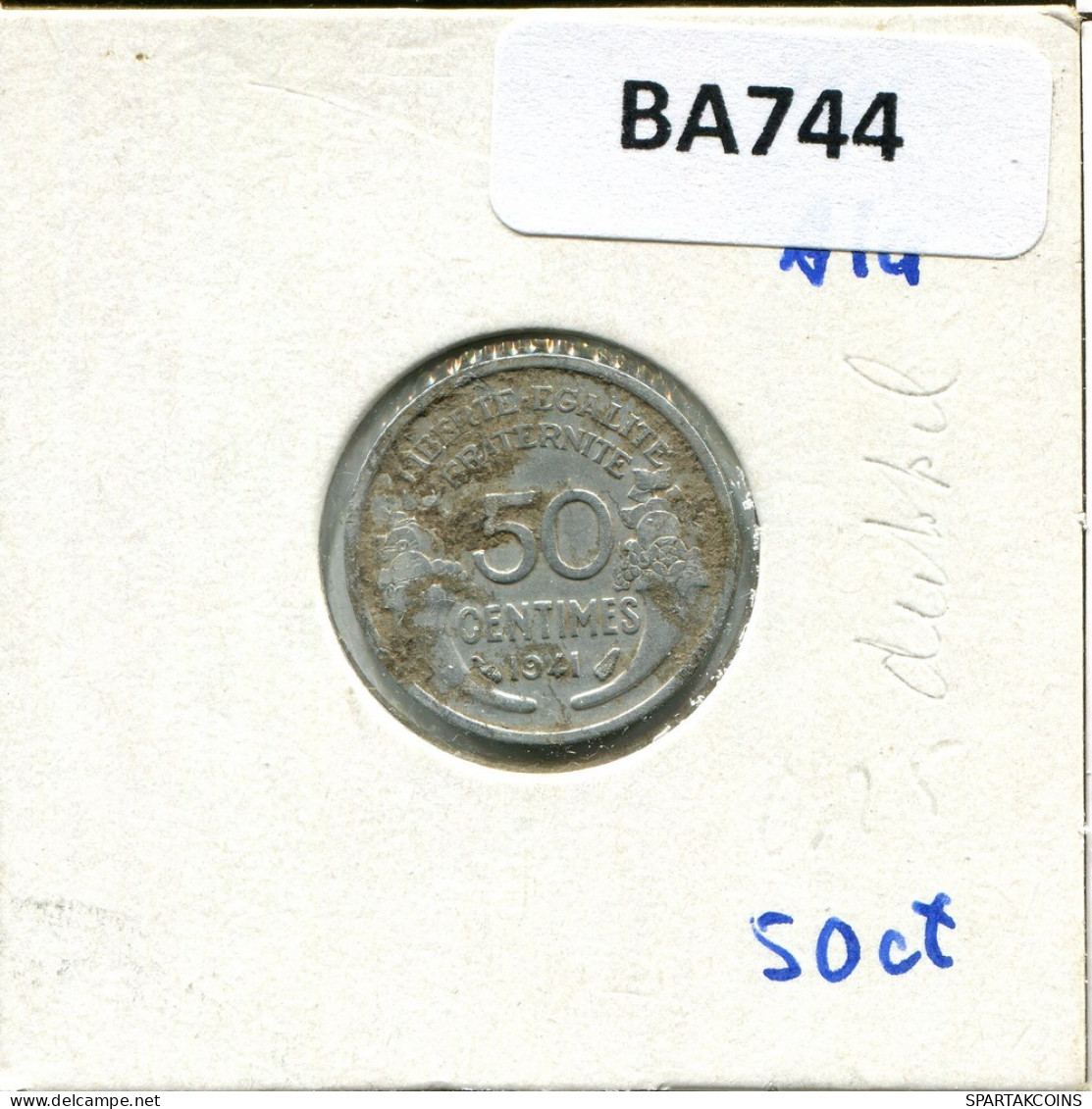 50 CENTIMES 1941 FRANCE French Coin #BA744.U.A - 50 Centimes