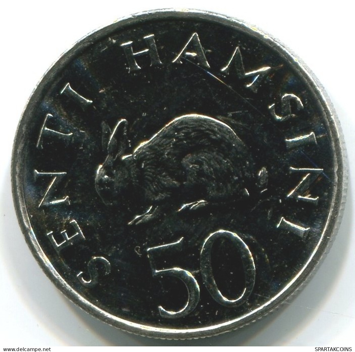 50 SENTI 1990 TANZANIA UNC Rabbit Moneda #W10985.E.A - Tansania