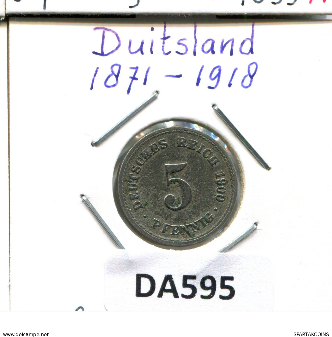 5 PFENNIG 1900 A DEUTSCHLAND Münze GERMANY #DA595.2.D.A - 5 Pfennig