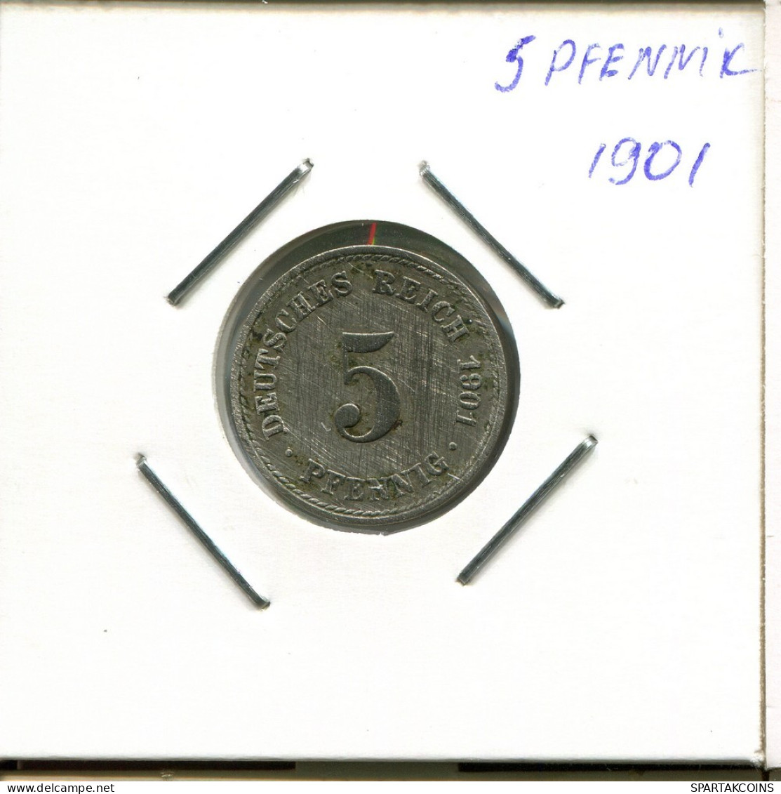 5 PFENNIG 1901 GERMANY Coin #AR324.U.A - 5 Pfennig