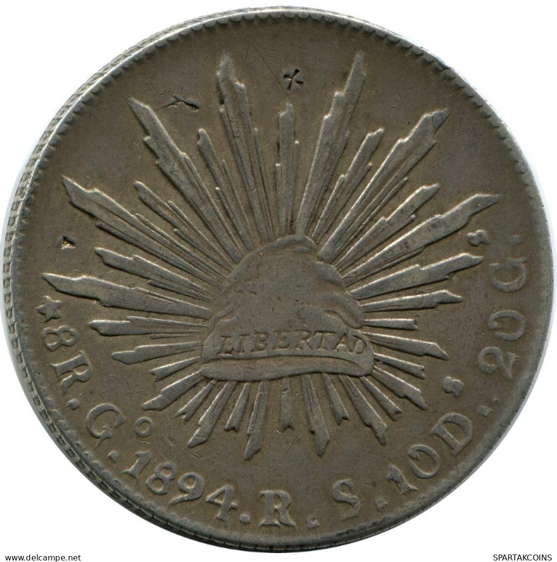 8 REAL 1894 RS MEXIKO MEXICO Münze SILBER #AH591.5.D.A - Mexique