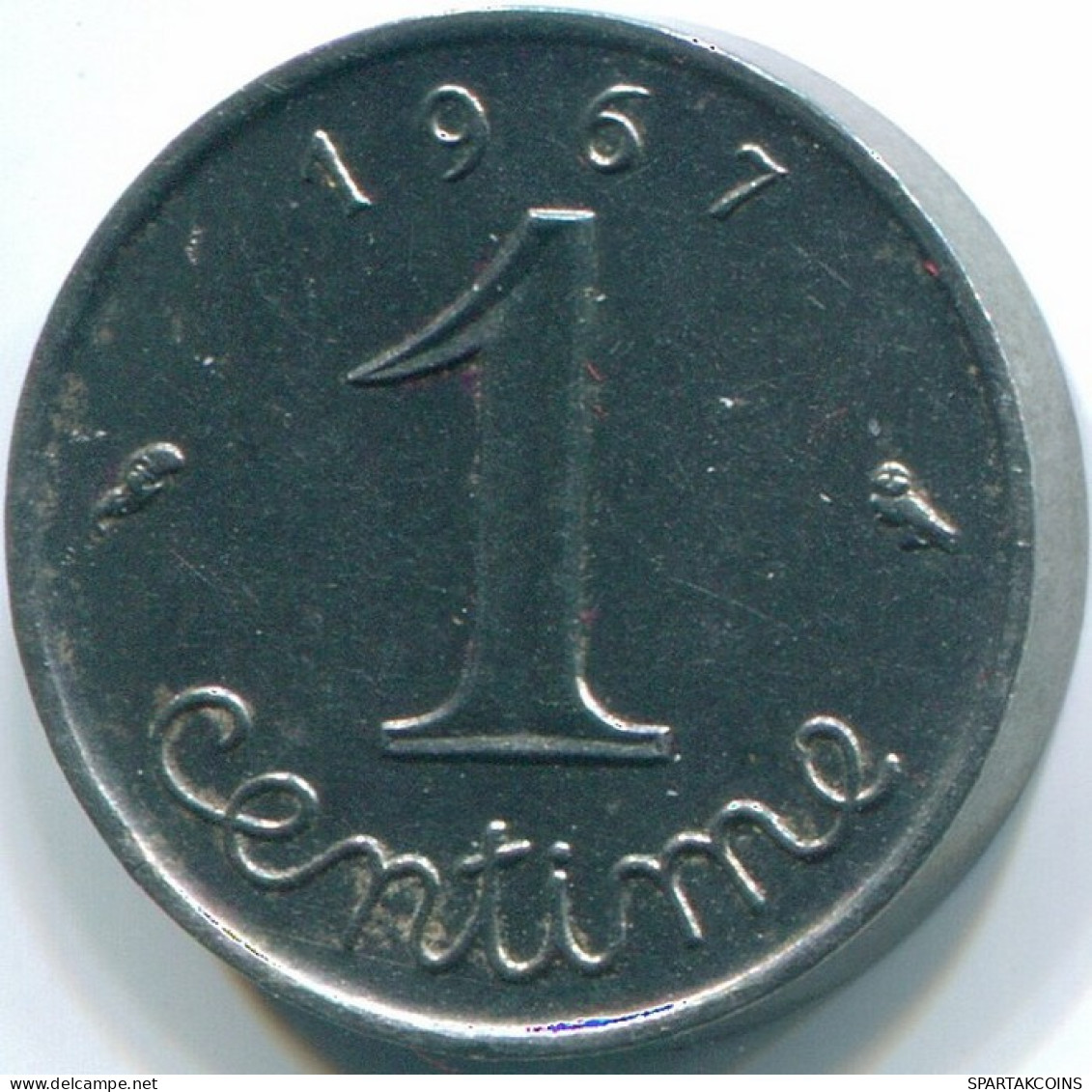 1 CENTIME 1967 FRANKREICH FRANCE Französisch Münze XF/UNC #FR1245.3.D.A - 1 Centime