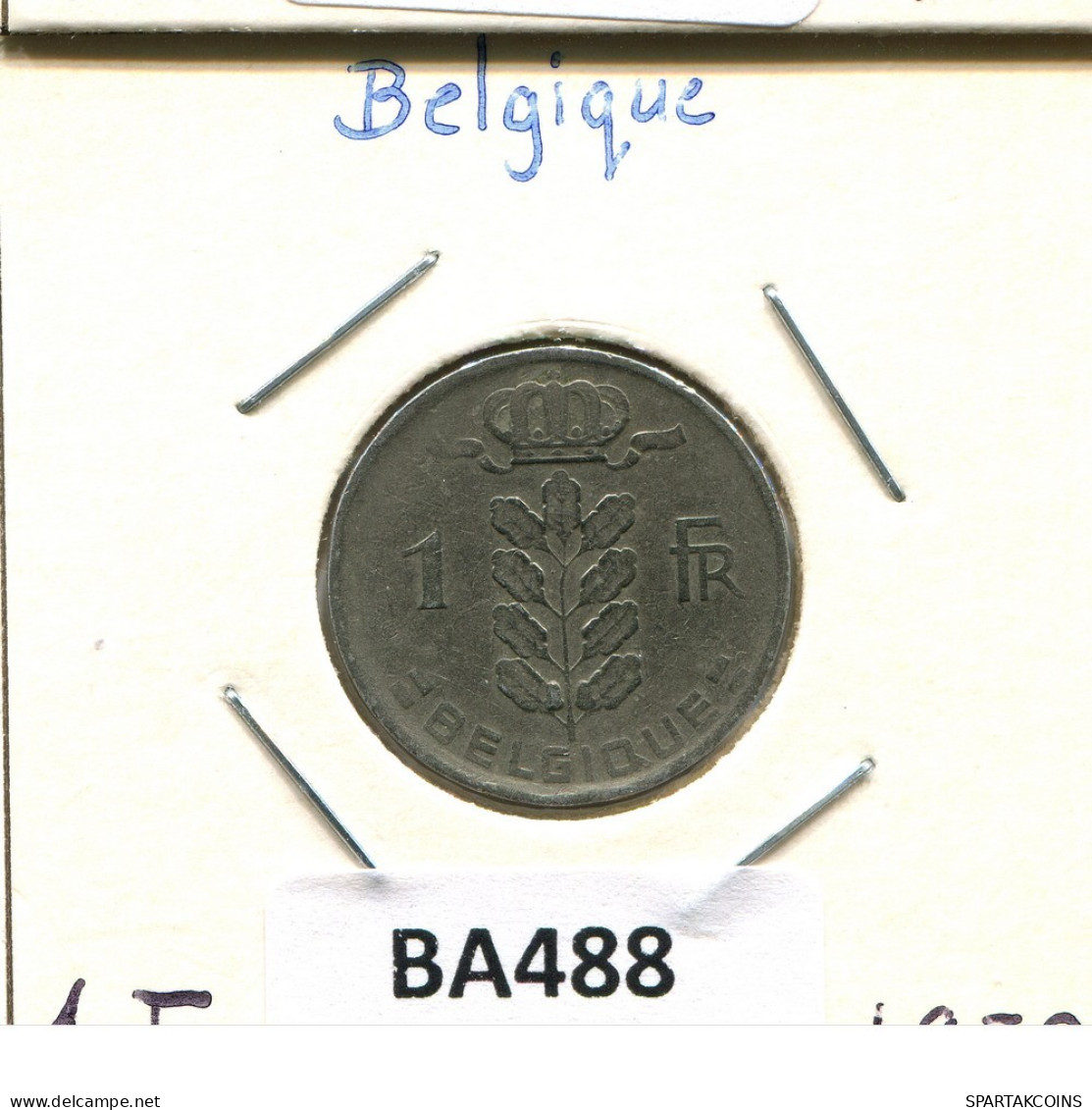 1 FRANC 1952 Französisch Text BELGIEN BELGIUM Münze #BA488.D.A - 1 Franc
