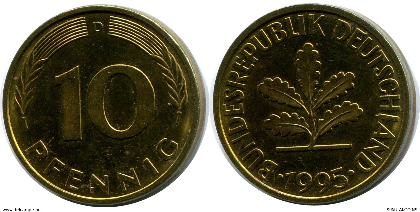 10 PFENNIG 1995 D BRD ALEMANIA Moneda GERMANY #AZ464.E.A - 10 Pfennig