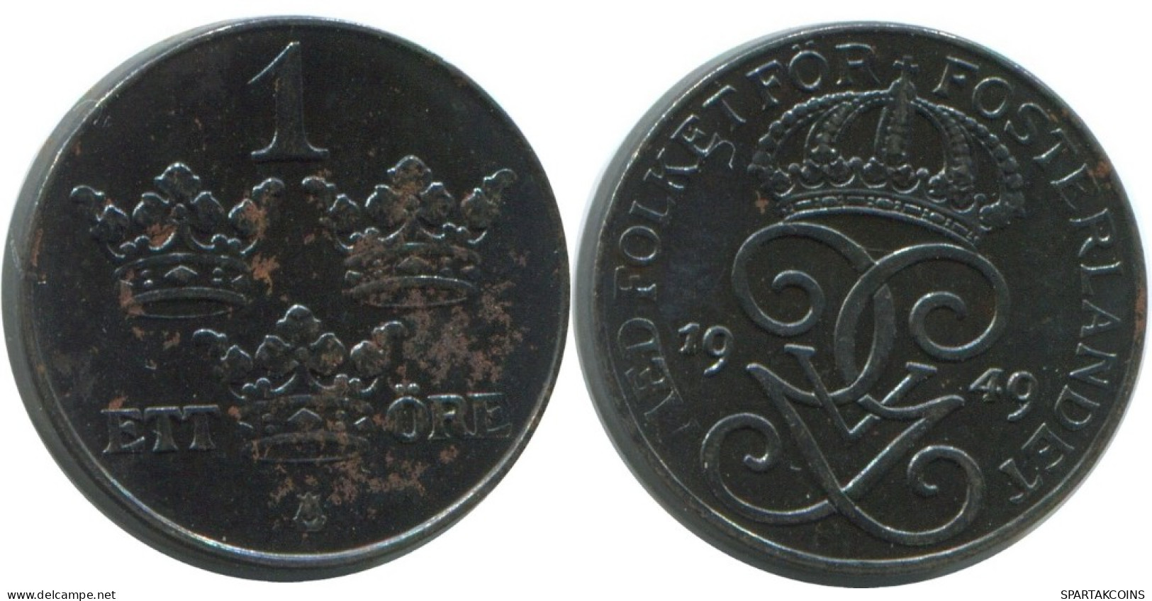 1 ORE 1949 SWEDEN Coin #AD393.2.U.A - Suecia