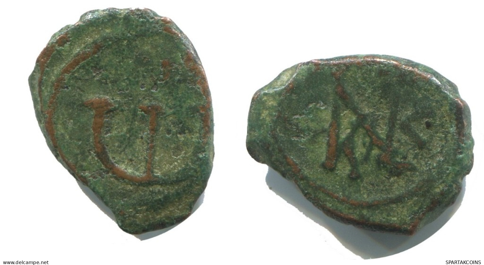 FLAVIUS JUSTINUS II CYZICUS FOLLIS Antique BYZANTIN Pièce 1.4g/15mm #AB432.9.F.A - Byzantine