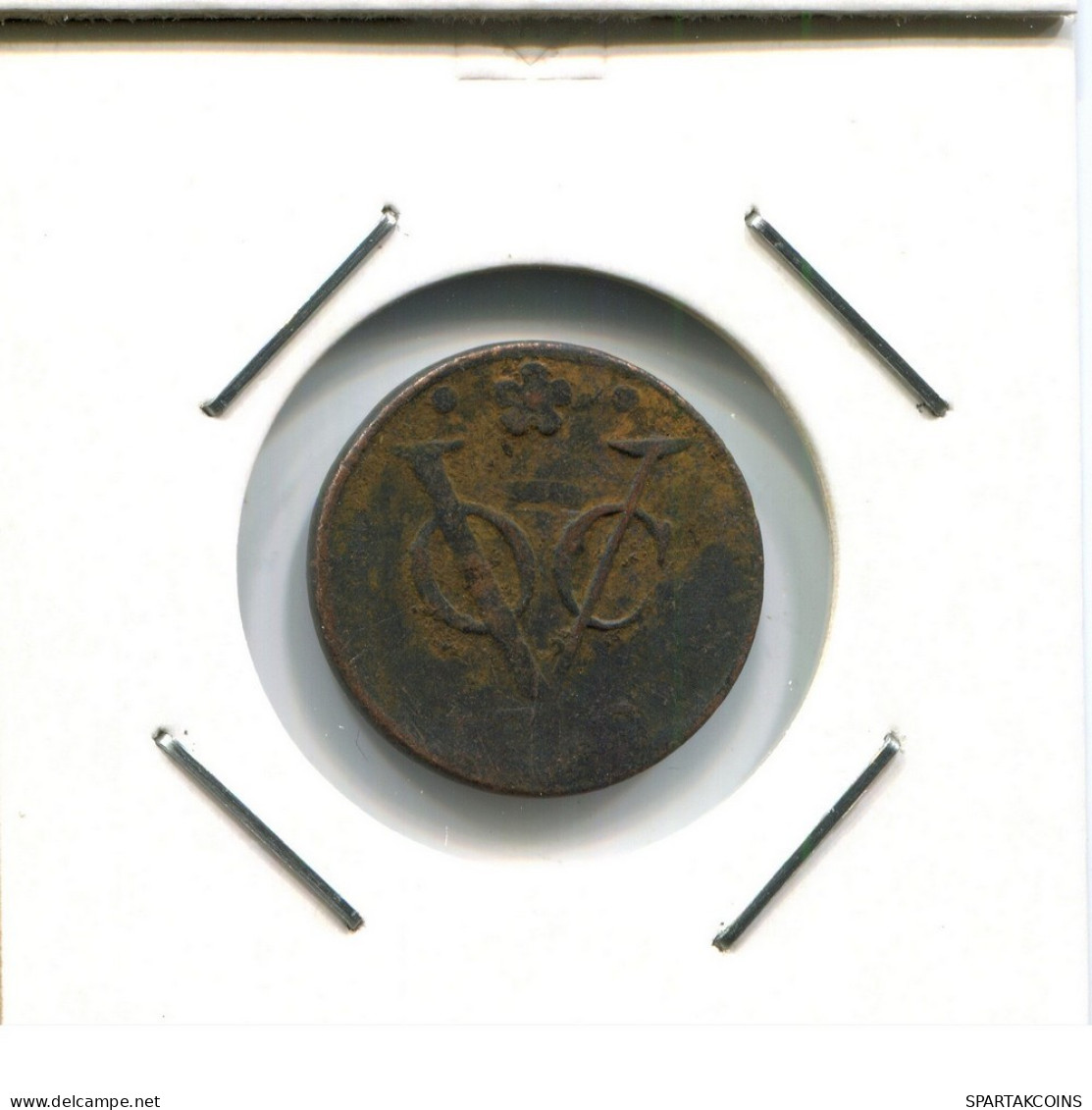 17?? HOLLAND VOC DUIT IINDES NÉERLANDAIS NETHERLANDS NEW YORK COLONIAL PENNY #VOC2808.7.F.A - Nederlands-Indië