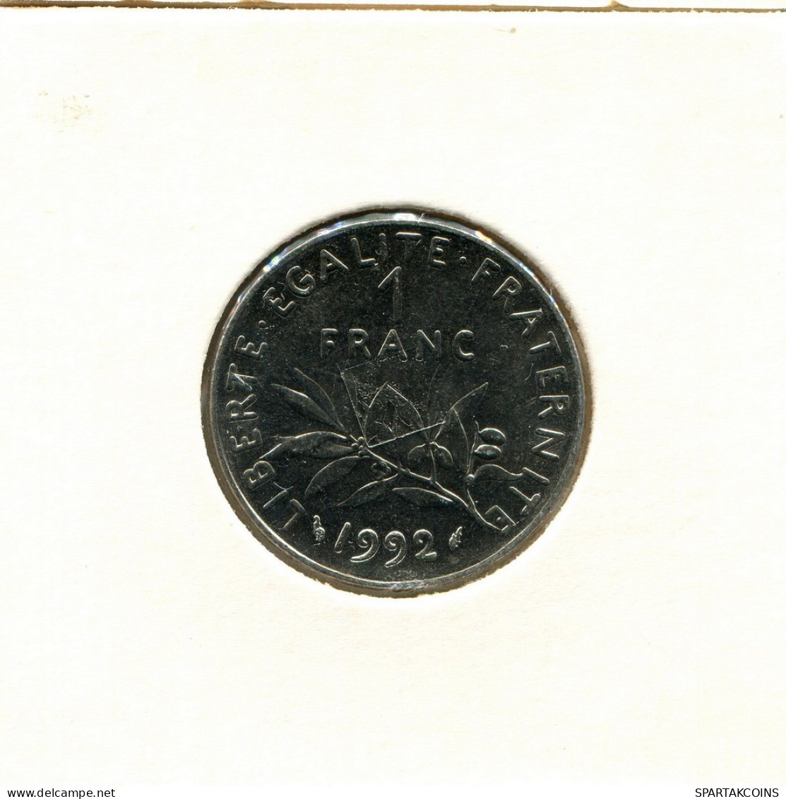1 FRANC 1992 FRANKREICH FRANCE Französisch Münze #BB566.D.A - 1 Franc