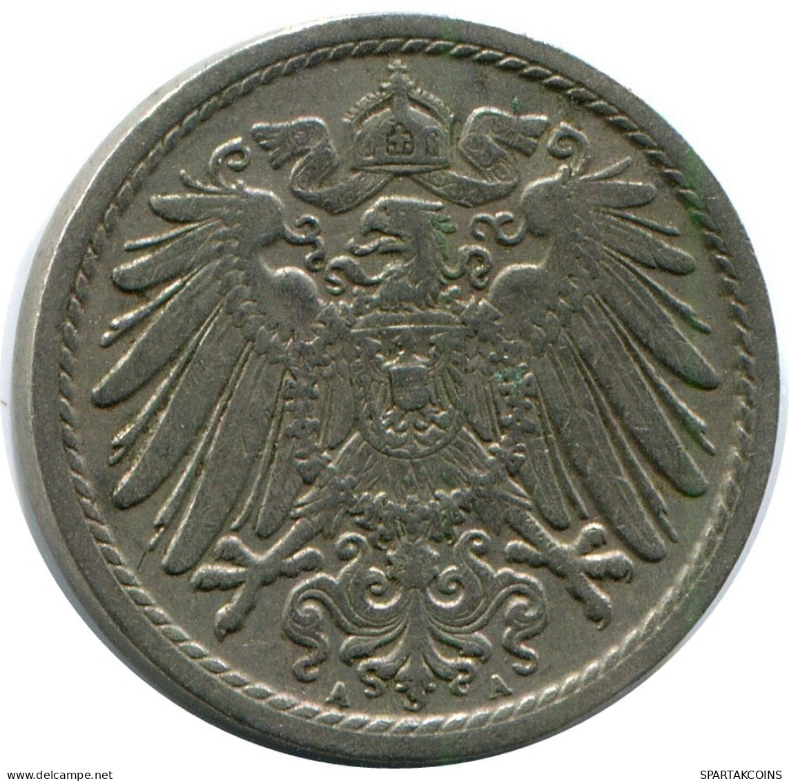 5 PFENNIG 1908 A ALEMANIA Moneda GERMANY #DB182.E.A - 5 Pfennig