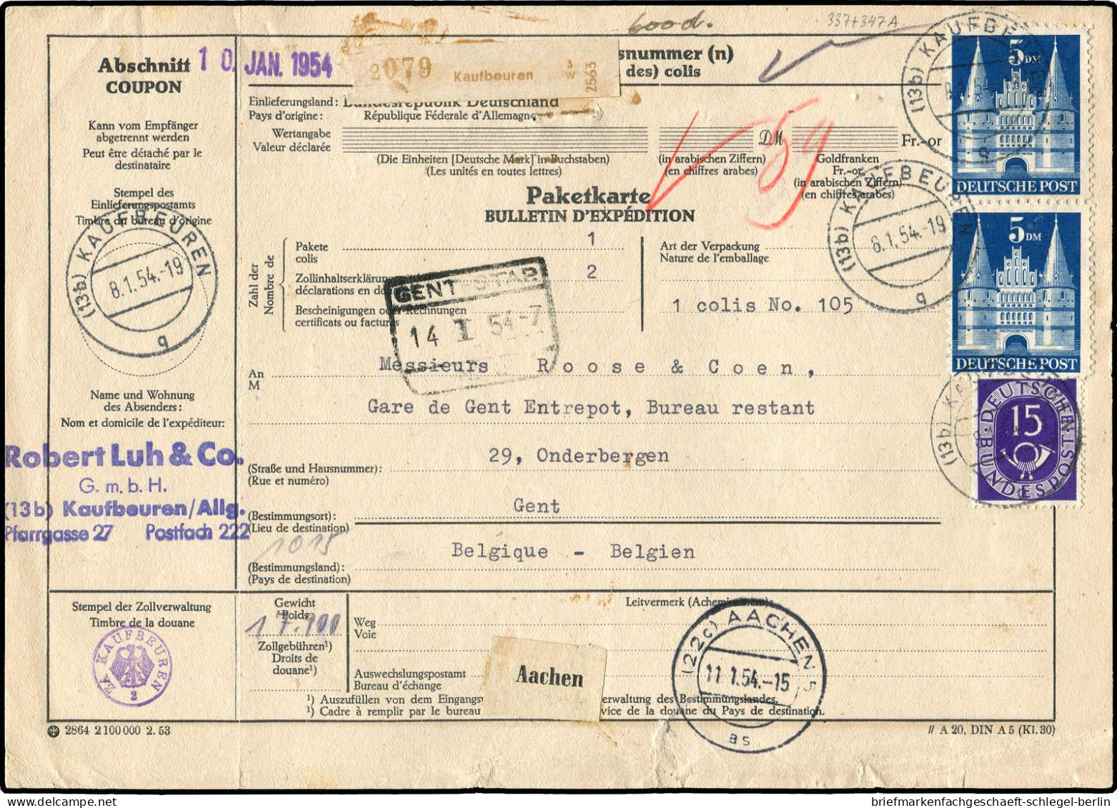 Amerik.+Brit. Zone (Bizone), 1948, 100 II (6) U.a, Brief - Lettres & Documents