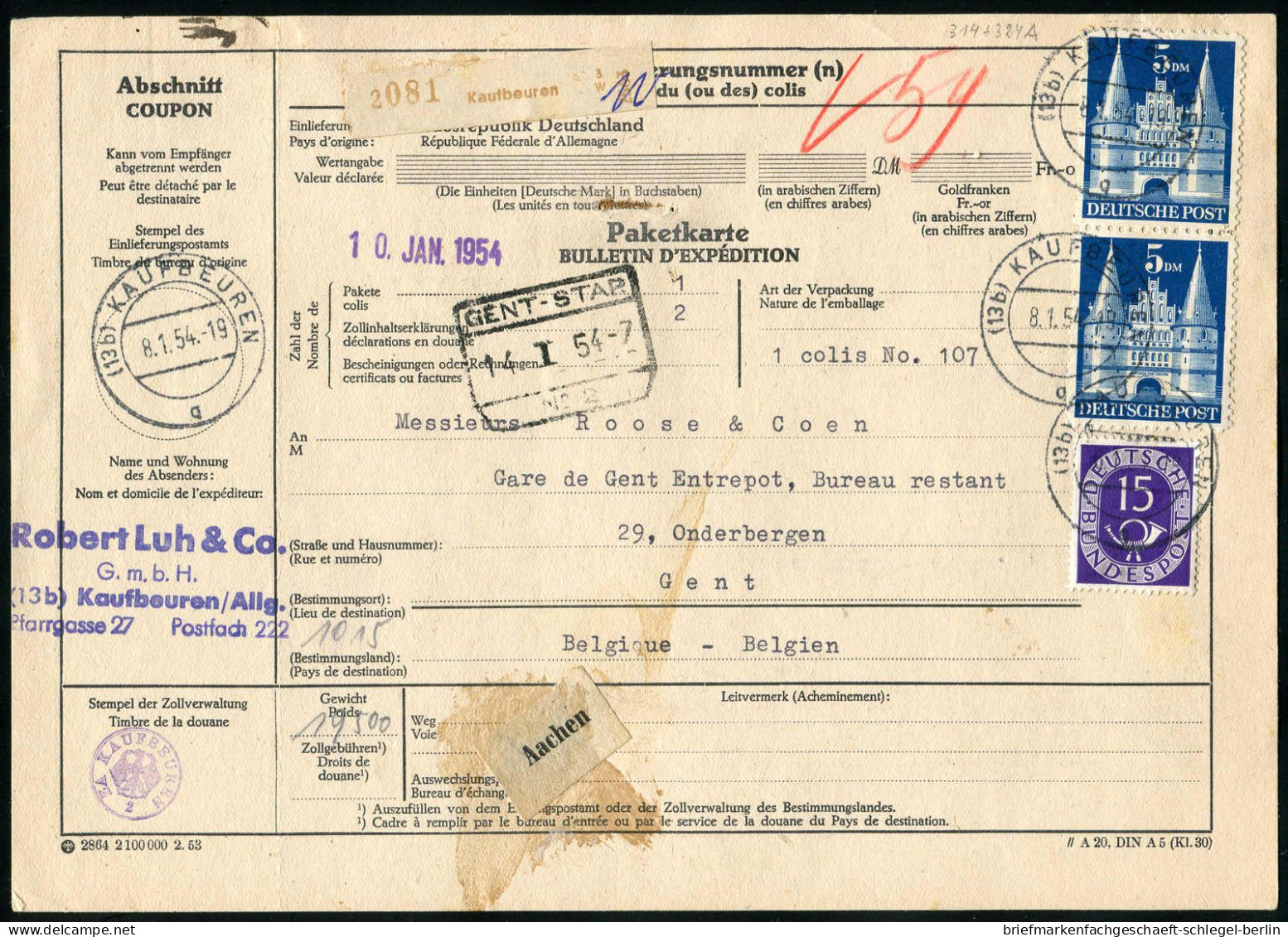 Amerik.+Brit. Zone (Bizone), 1948, 100 II (6) U.a, Brief - Lettres & Documents