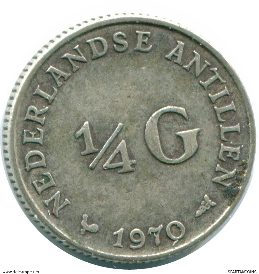 1/4 GULDEN 1970 NETHERLANDS ANTILLES SILVER Colonial Coin #NL11700.4.U.A - Nederlandse Antillen