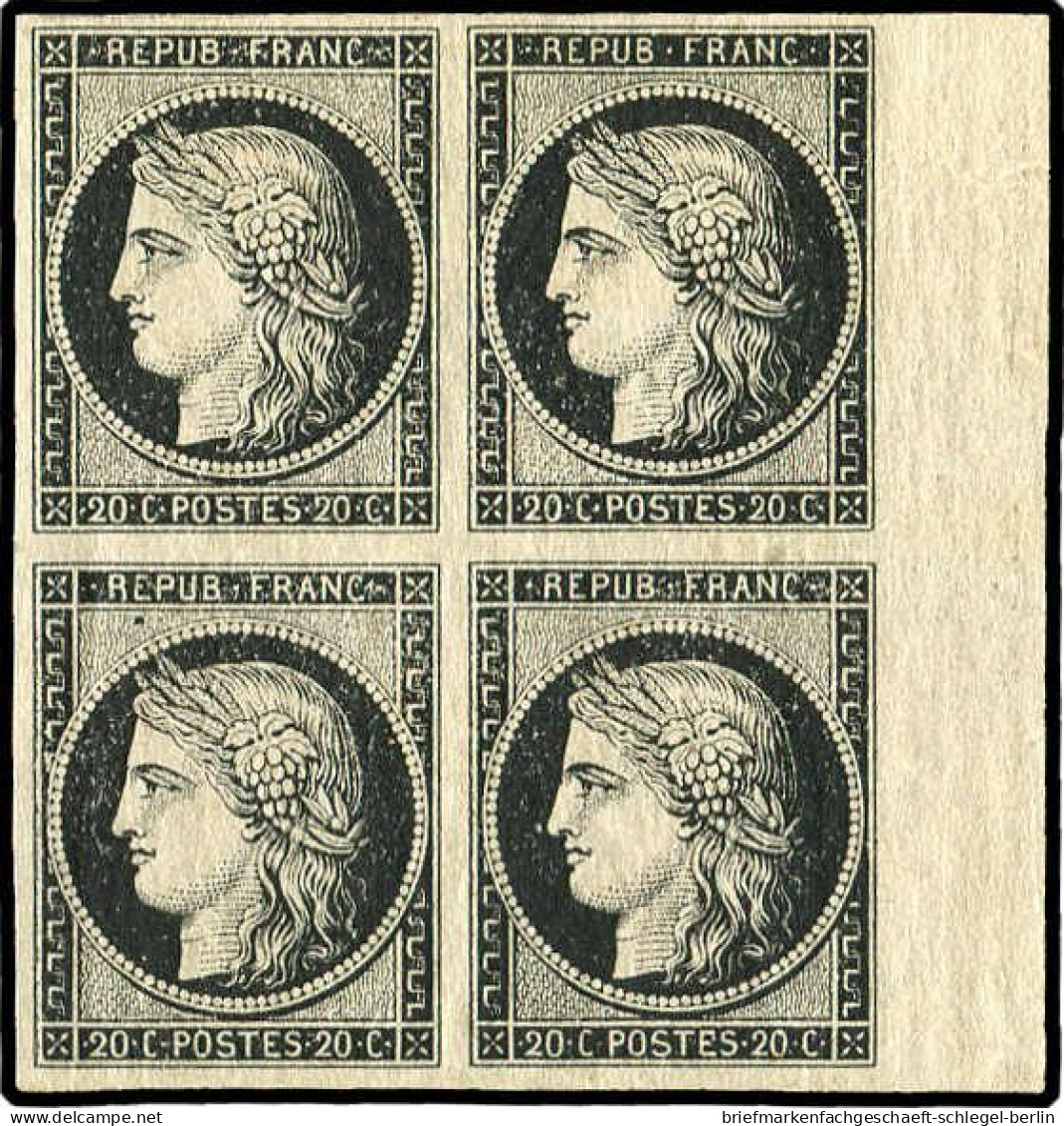 Frankreich, 1849, 3 X (4), Postfrisch - Sonstige & Ohne Zuordnung