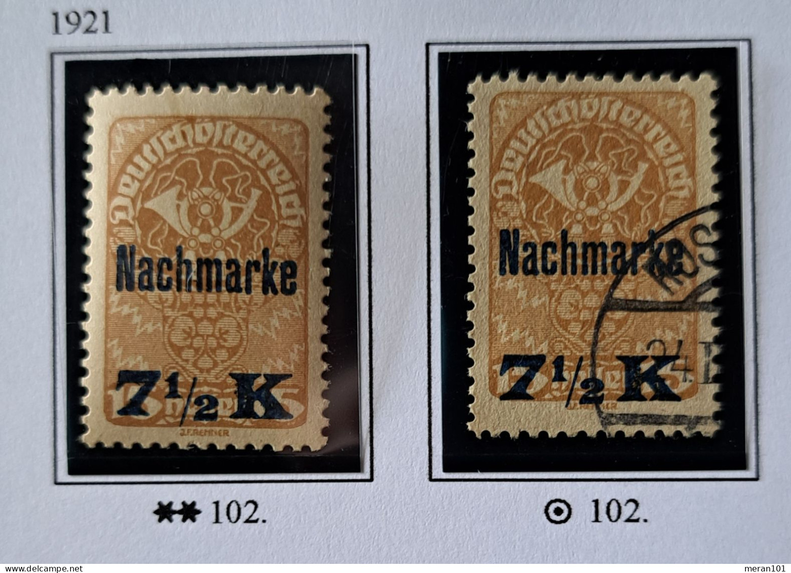 Österreich PORTO 1921, Mi 102 MNH(postfrisch) + Gestempelt - Portomarken