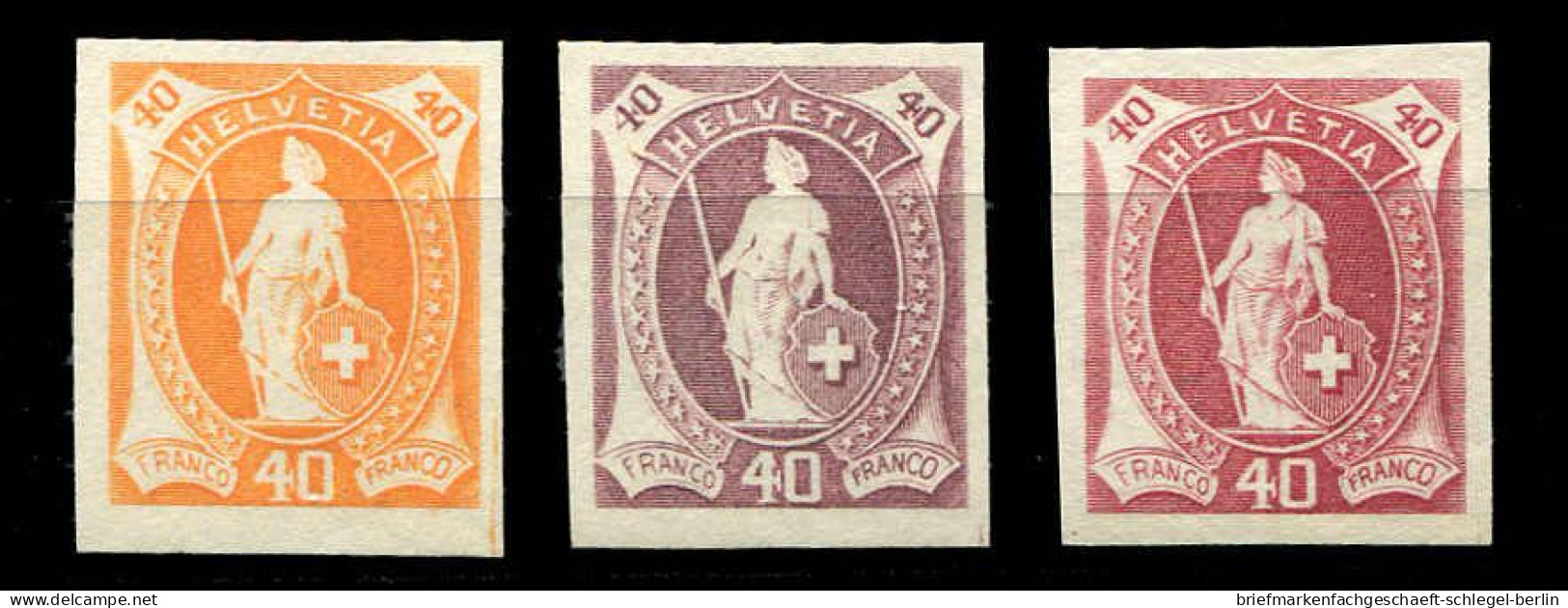 Schweiz, 1905, 89, 91 P, Ohne Gummi - Autres & Non Classés