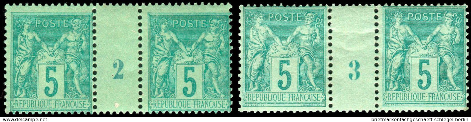 Frankreich, 1876, 59 II ZS, Postfrisch, Ungebraucht - Sonstige & Ohne Zuordnung