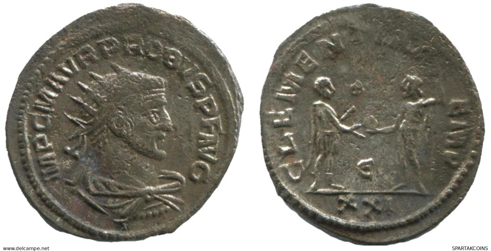 PROBUS ANTONINIANUS Siscia ( E / XXI) AD 281 CLEMENTIA TEMP #ANT1898.48.E.A - The Military Crisis (235 AD Tot 284 AD)