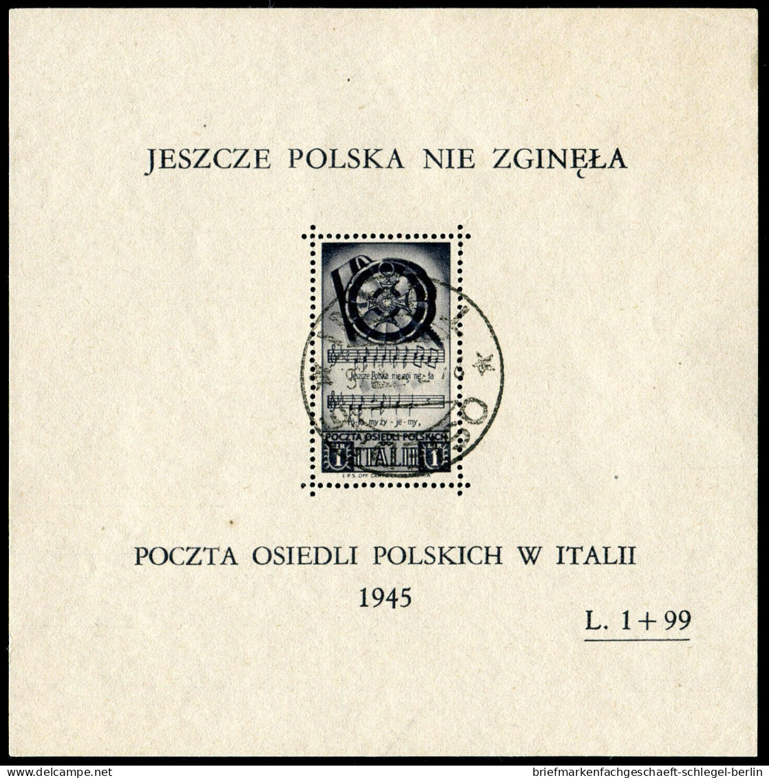 2. Polnisches Korps In Italien (Corpo Polacco), 1946, Gestempelt - Non Classificati