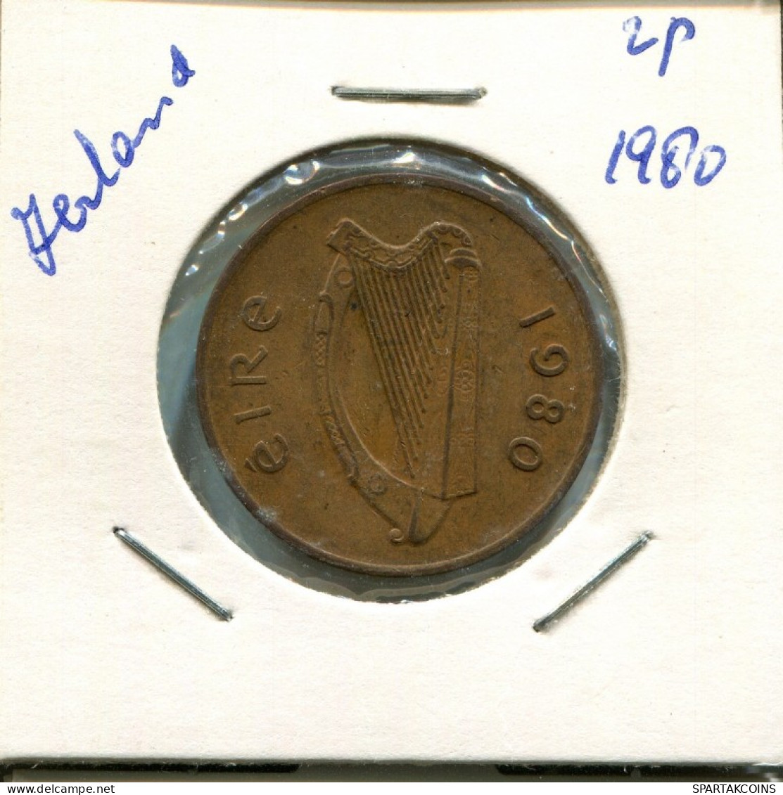 2 PENCE 1980 IRLANDA IRELAND Moneda #AN620.E.A - Irlande