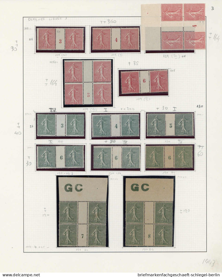 Frankreich, 1903, 108-12 X/y ZS, Postfrisch, Ungebraucht - Sonstige & Ohne Zuordnung