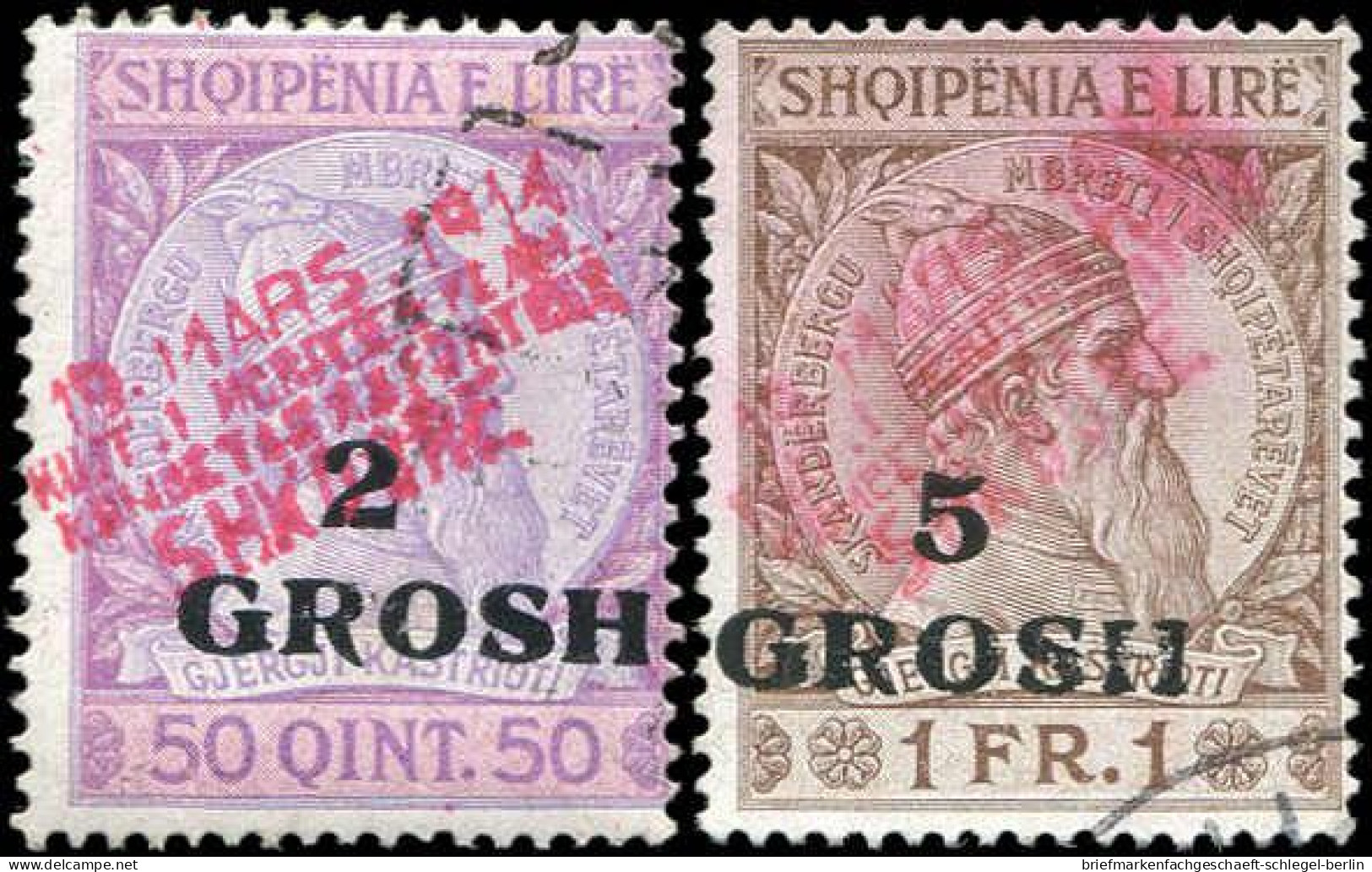 Albanien Skutari, 1915, 1a/b - 6, Gestempelt - Albania