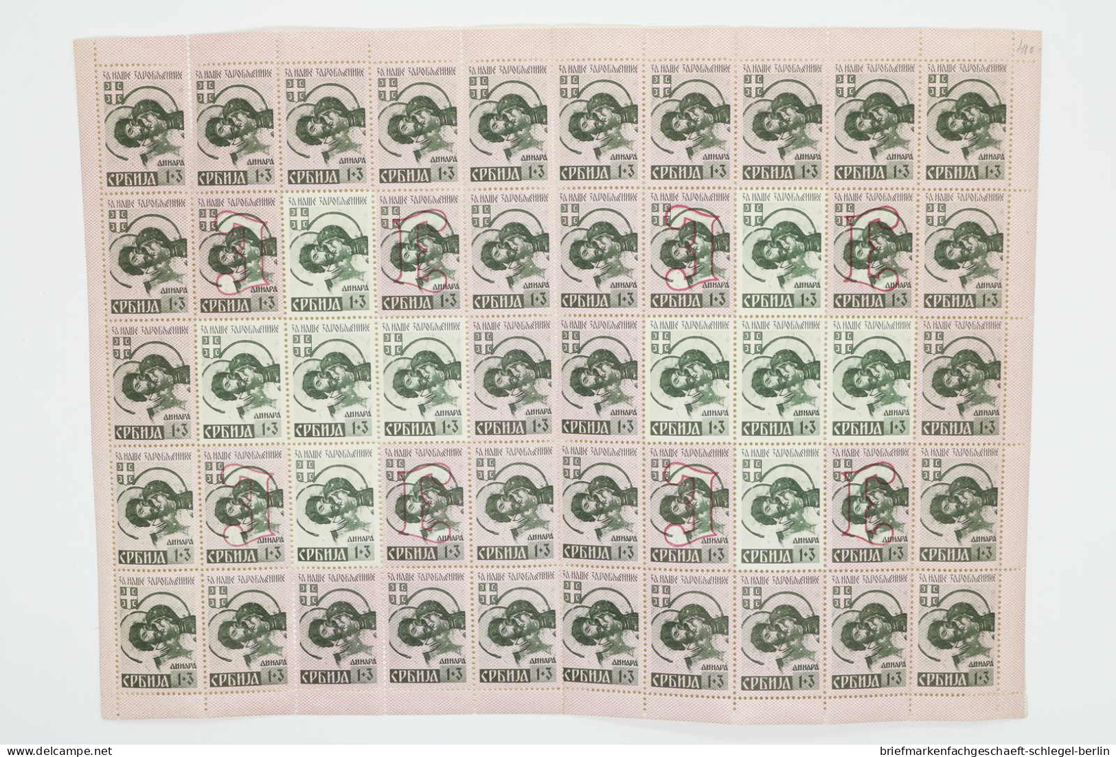 Deutsche Besetz.II.WK Serbien, 1941, 55 I-IV, Postfrisch, ... - Ocupación 1938 – 45