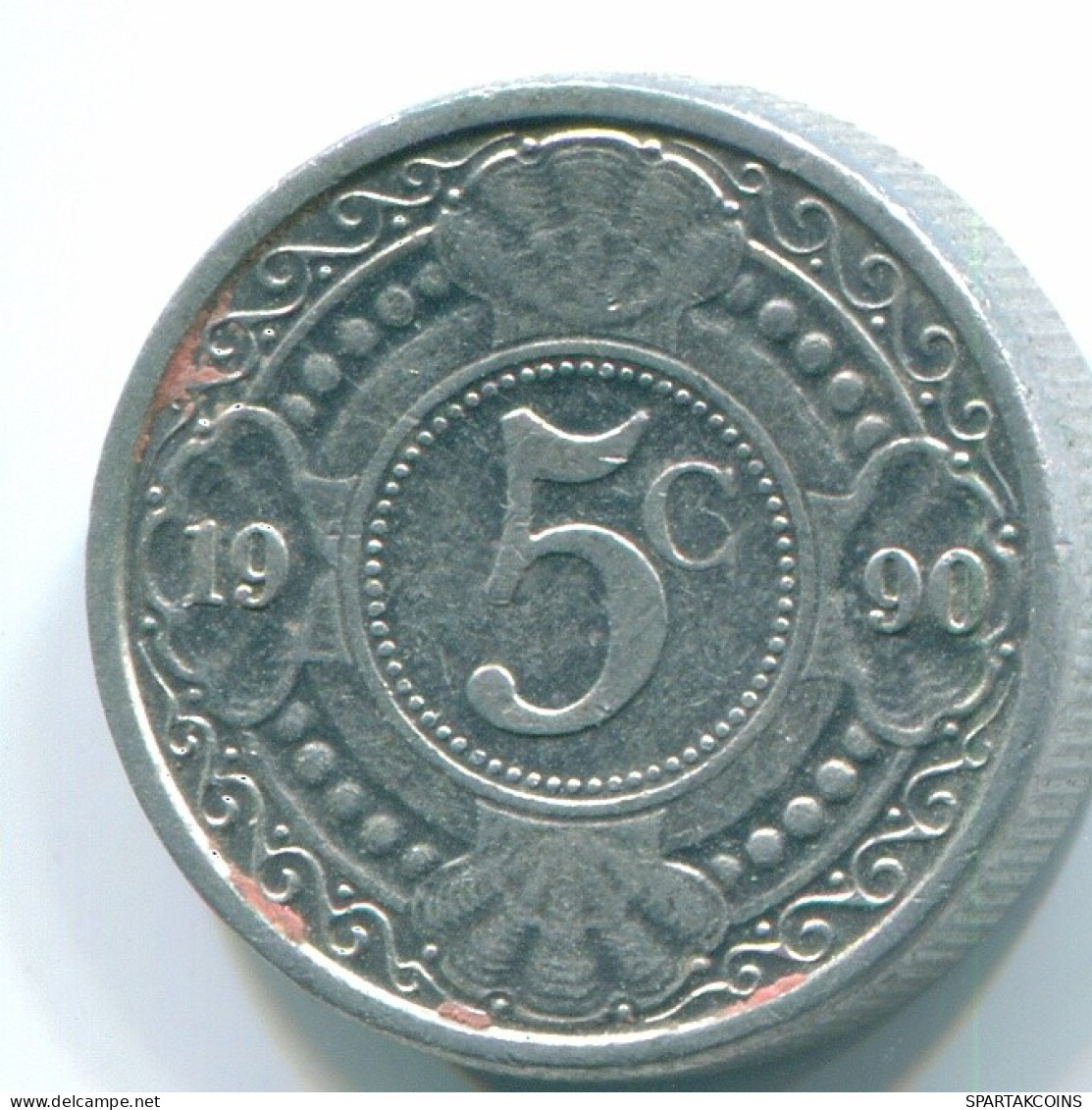 5 CENTS 1990 NIEDERLÄNDISCHE ANTILLEN Aluminium Koloniale Münze #S13710.D.A - Nederlandse Antillen