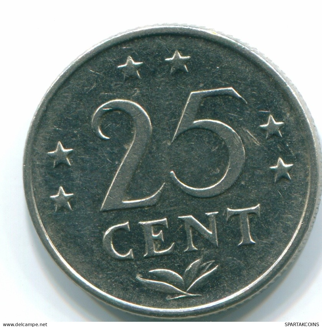 25 CENTS 1971 NETHERLANDS ANTILLES Nickel Colonial Coin #S11511.U.A - Niederländische Antillen