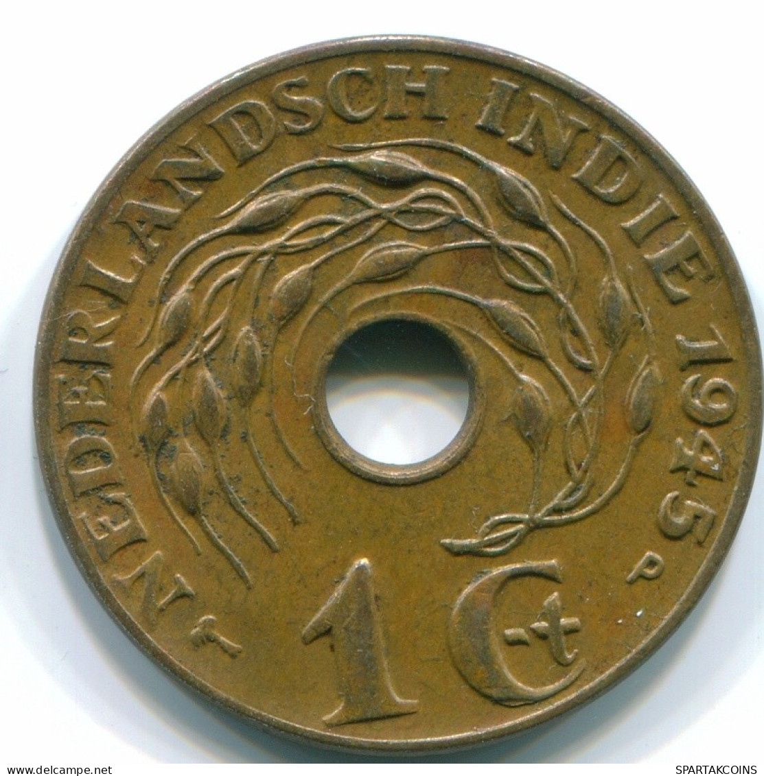 1 CENT 1945 P INDIAS ORIENTALES DE LOS PAÍSES BAJOS INDONESIA Bronze #S10396.E.A - Niederländisch-Indien