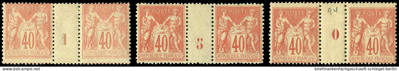 Frankreich, 1881, 65 II ZS, Postfrisch, Ungebraucht - Sonstige & Ohne Zuordnung