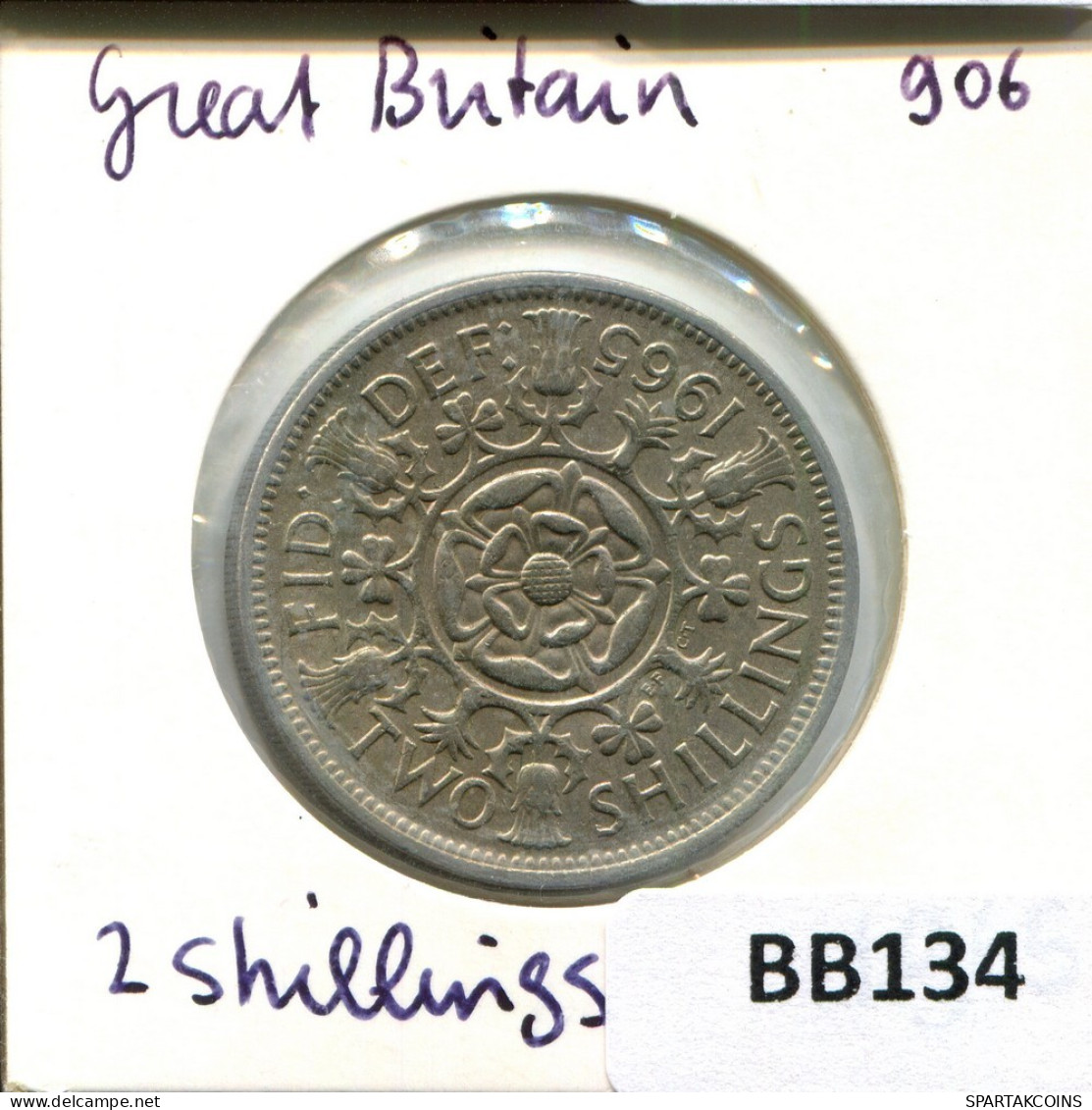 2 SHILLINGS 1965 UK GBAN BRETAÑA GREAT BRITAIN Moneda #BB134.E.A - J. 1 Florin / 2 Schillings